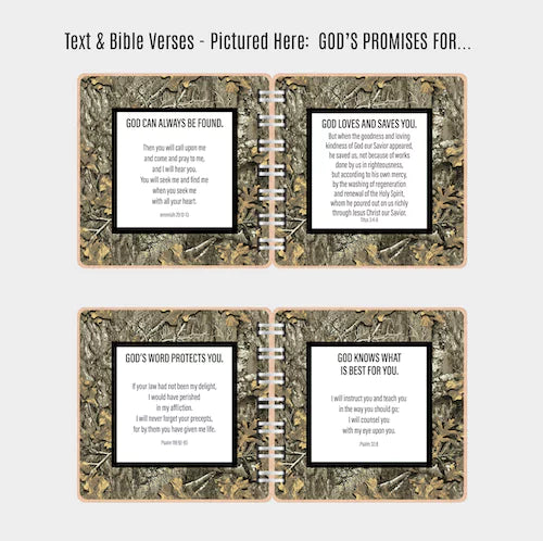 Bible Verse Book with Printed Title - Mossy Oak - inAWE Handmade Gifts, Personalized Gifts, Spiritual Gifts