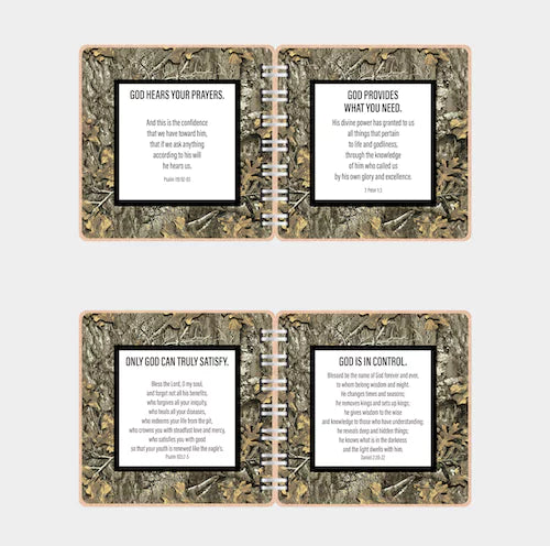 Bible Verse Book with Printed Title - Mossy Oak - inAWE Handmade Gifts, Personalized Gifts, Spiritual Gifts
