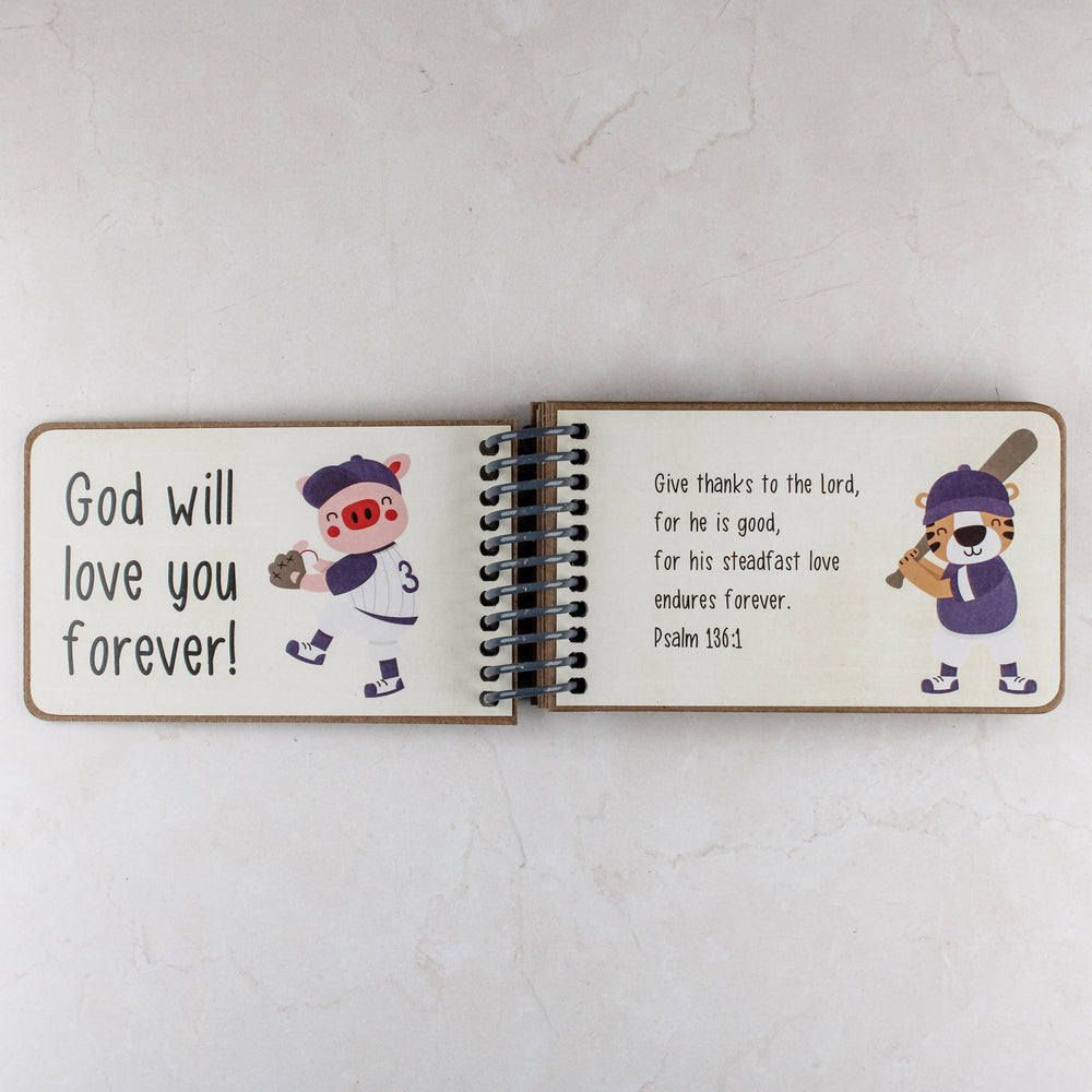 7 promises of God with Bible verses for children - sports style.