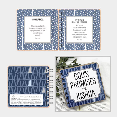 Bible Verse Book with Printed Title - The Blues - inAWE Handmade Gifts, Personalized Gifts, Spiritual Gifts