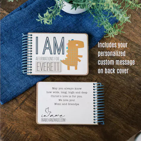 Personalized Book of Positive Affirmations for Kids | I AM Affirmation Book and Gift Set - inAWE Handmade Gifts, Personalized Gifts, Spiritual Gifts
