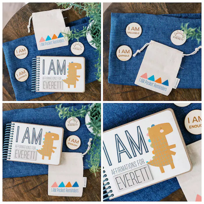 Personalized Book of Positive Affirmations for Kids | I AM Affirmation Book and Gift Set - inAWE Handmade Gifts, Personalized Gifts, Spiritual Gifts