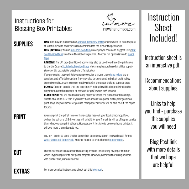 Sunday School Craft - Bee Thankful Gratitude Printable for Kids - inAWE Handmade Gifts, Personalized Gifts, Spiritual Gifts