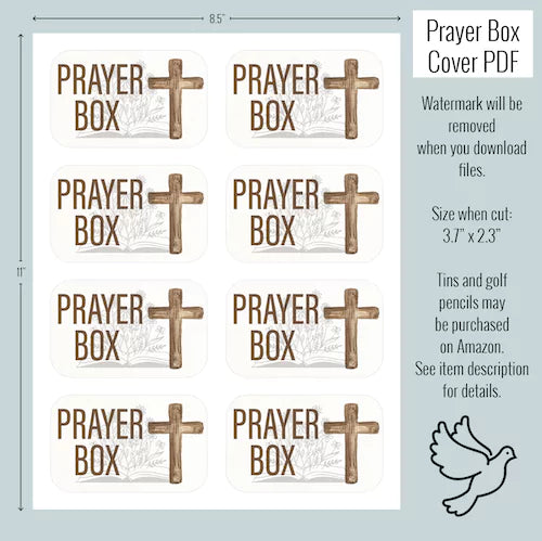 Prayer Box Printable - Rugged Cross - inAWE Handmade Gifts, Personalized Gifts, Spiritual Gifts
