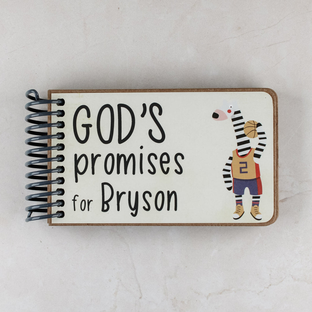 God's Promises personalized book with Bible verses for kids - sports gift
