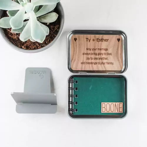 Prayer Book + Keepsake Tin Boxed Set - Gifts for Christian Wedding - inAWE Handmade Gifts, Personalized Gifts, Spiritual Gifts