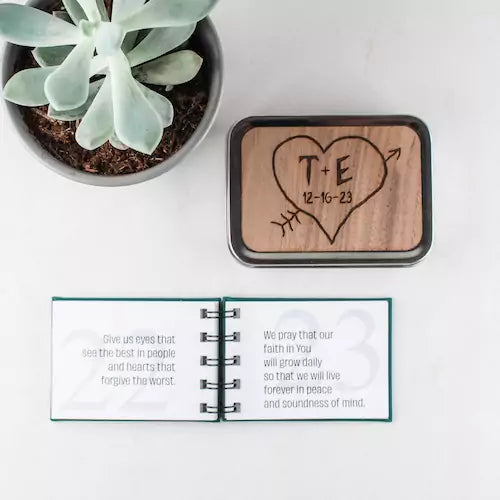 Prayer Book + Keepsake Tin Boxed Set - Gifts for Christian Wedding - inAWE Handmade Gifts, Personalized Gifts, Spiritual Gifts