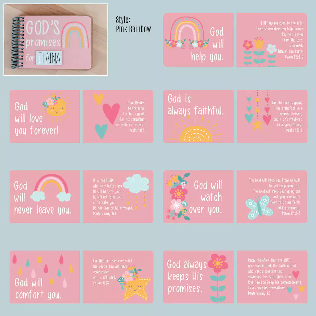 God's Promises Board Books - Personalized Baby Girl Gifts - inAWE Handmade Gifts, Personalized Gifts, Spiritual Gifts 