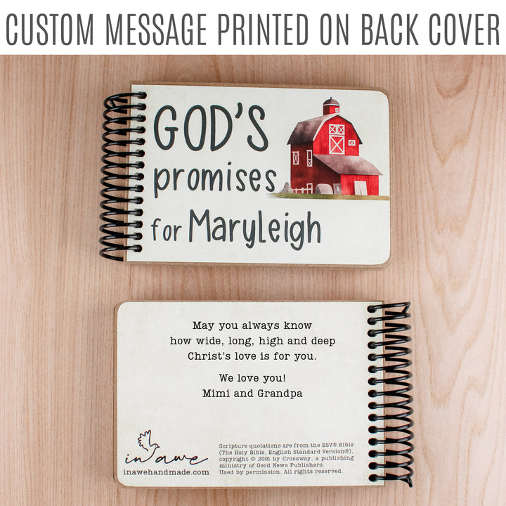 Book of God's Promises with Bible Verses | Gift for Godson Baptism or Goddaughter Baptism - inAWE Handmade Gifts, Personalized Gifts, Spiritual Gifts