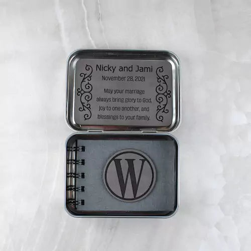 Happy Anniversary Religious Gift - Personalized Prayer Book & Keepsake Tin - inAWE Handmade Gifts, Personalized Gifts, Spiritual Gifts