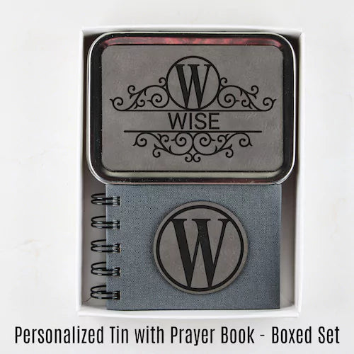 Happy Anniversary Religious Gift - Personalized Prayer Book & Keepsake Tin - inAWE Handmade Gifts, Personalized Gifts, Spiritual Gifts