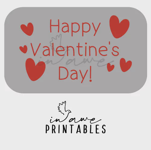 Happy Valentine's Day printable png file.