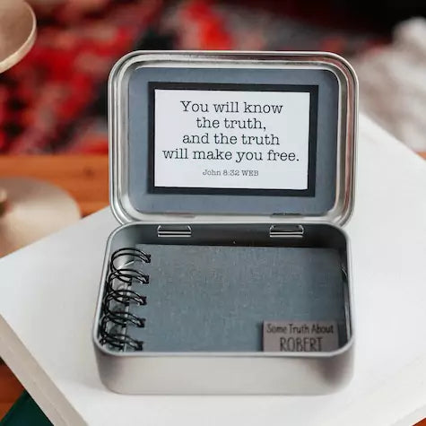 Truth Tin - Basketweave - inAWE Handmade Gifts, Personalized Gifts, Spiritual Gifts