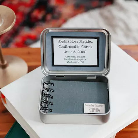 Truth Tin - Basketweave - inAWE Handmade Gifts, Personalized Gifts, Spiritual Gifts