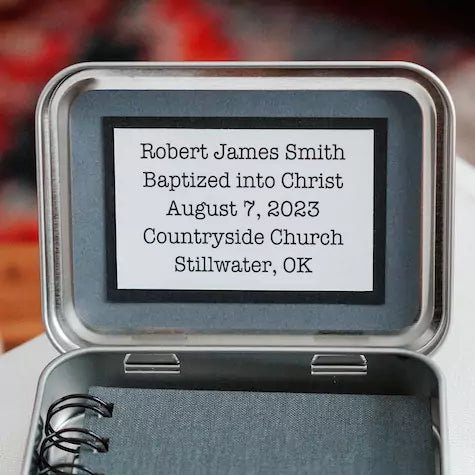 Truth Tin - Basketweave - inAWE Handmade Gifts, Personalized Gifts, Spiritual Gifts