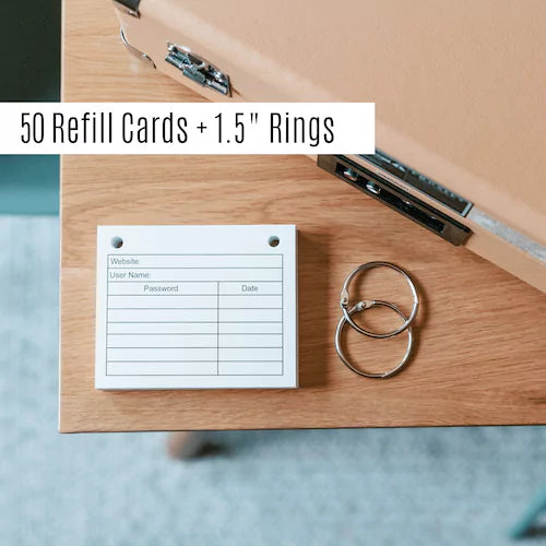 Refillable Password Book Accessories - inAWE Handmade Gifts, Personalized Gifts, Spiritual Gifts