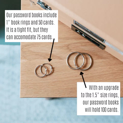 Refillable Password Book Accessories - inAWE Handmade Gifts, Personalized Gifts, Spiritual Gifts