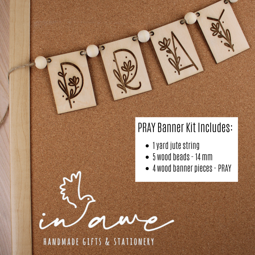 PRAY banner kit for prayer room, prayer closet or prayer wall decor.