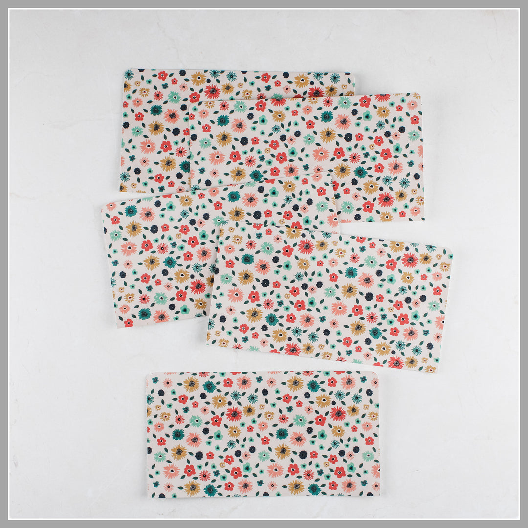 set of flower-printed envelope covers for your prayer board.