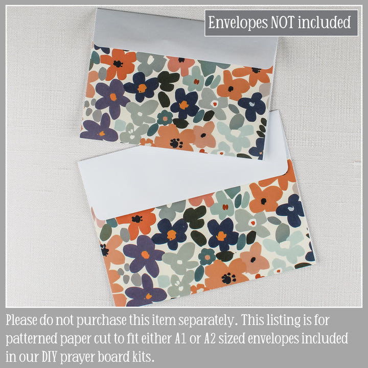 Envelope Cover Add-On for Prayer Board – A Beautiful Finishing Touch for decorating your prayer wall. Envelopes are included with the prayer board kit.
