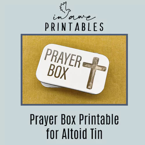 prayer box diy project printable sample.