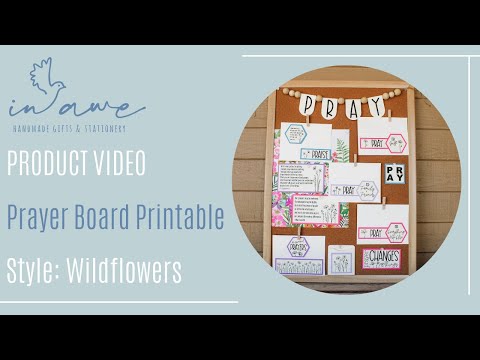 YouTube video link to prayer board printable tutorial.