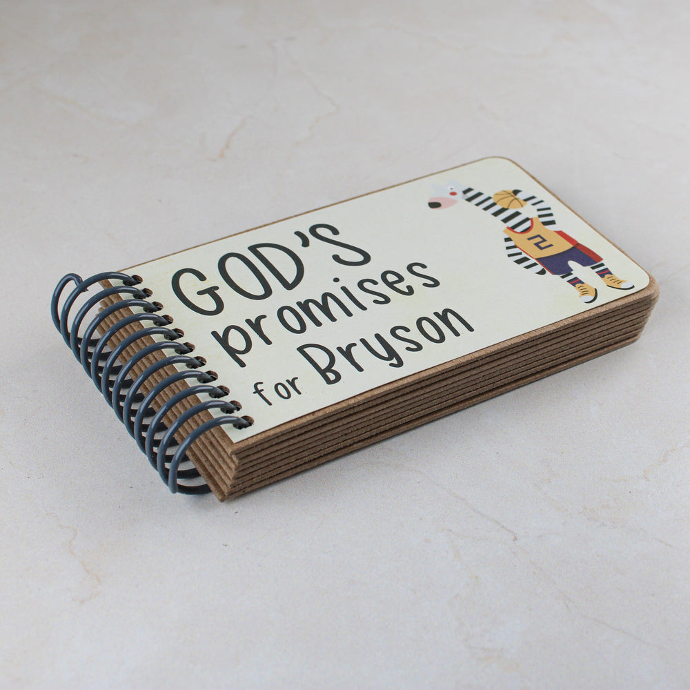 God's Promises personalized book with Bible verses for kids - sports gift