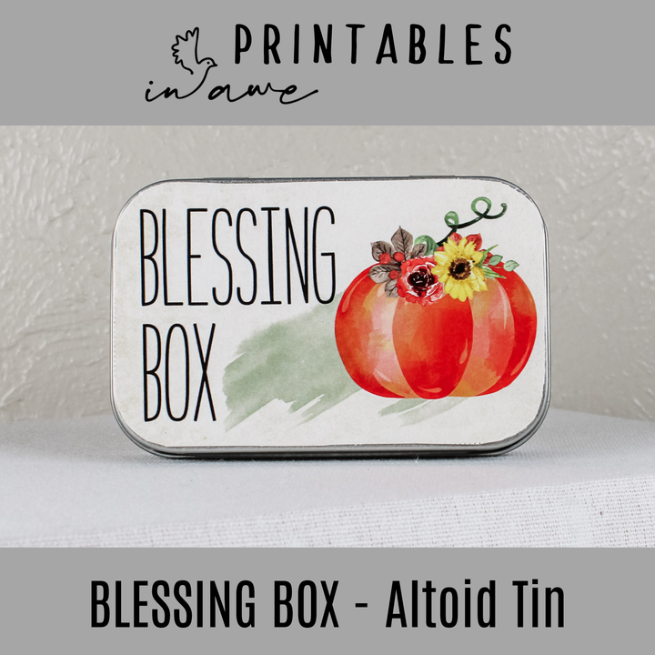 Thanksgiving Craft for Seniors - Blessing Box with Pumpkin Design - inAWE Handmade Gifts, Personalized Gifts, Spiritual Gifts