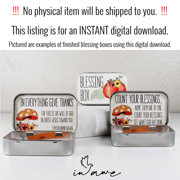 Thanksgiving Craft for Seniors - Blessing Box with Pumpkin Design - inAWE Handmade Gifts, Personalized Gifts, Spiritual Gifts