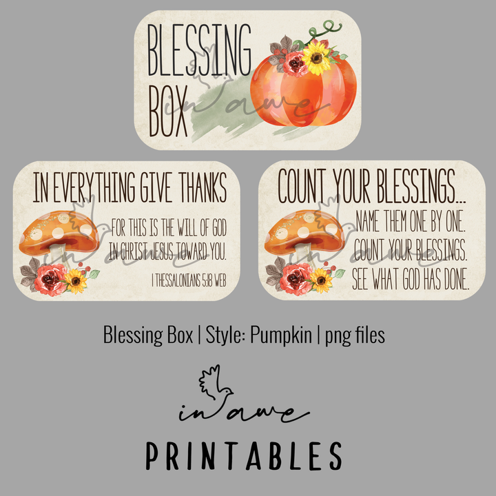 Thanksgiving Craft for Seniors - Blessing Box with Pumpkin Design - inAWE Handmade Gifts, Personalized Gifts, Spiritual Gifts