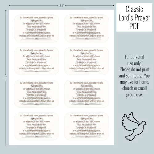 The Lord's Prayer printable pdf for diy prayer box project by inawehandmade.