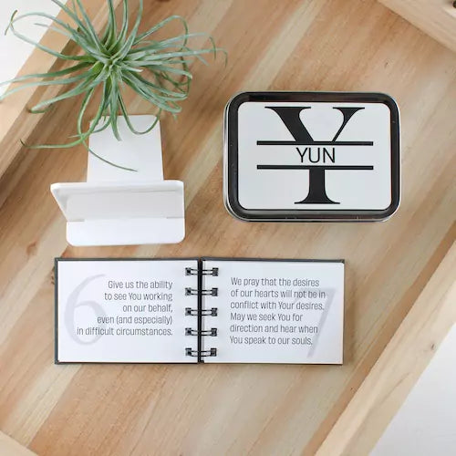 Personalized Christian Couple Prayer Tin and Handcrafted Book - A Unique Spiritual Keepsake - inAWE Handmade Gifts, Personalized Gifts, Spiritual Gifts