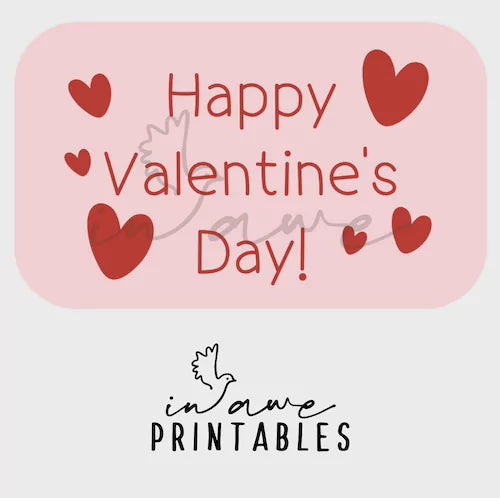 Happy Valentine's Day png to download for tin project.