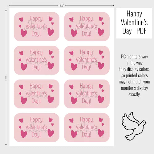 Valentine's printable pdf for altoid tin craft.