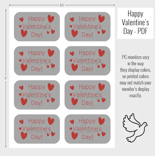 Happy Valentine's Day pdf printable.