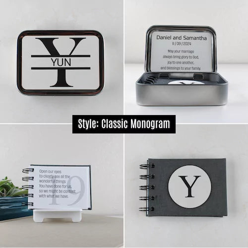 Christian Couple Gifts for Christmas - Personalized Prayer Book + Keepsake Tin - inAWE Handmade Gifts, Personalized Gifts, Spiritual Gifts
