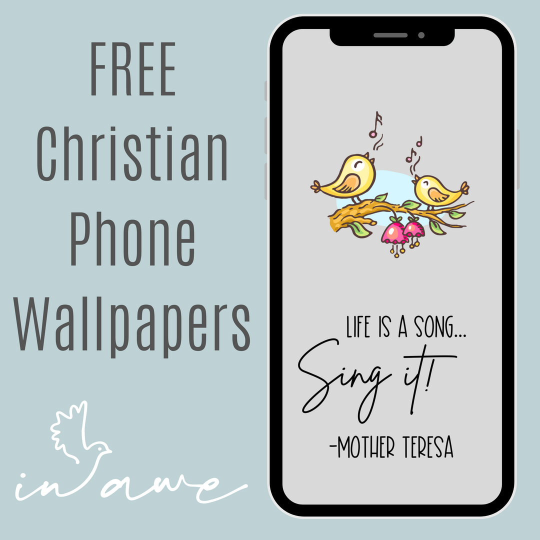 FREE Christian Phone Wallpapers designed by inAWE Handmade.