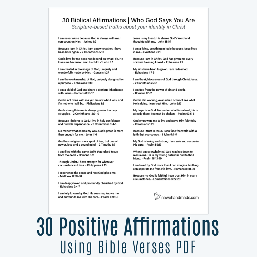 30 Daily Positive Christian Affirmations Based on Identity in Christ