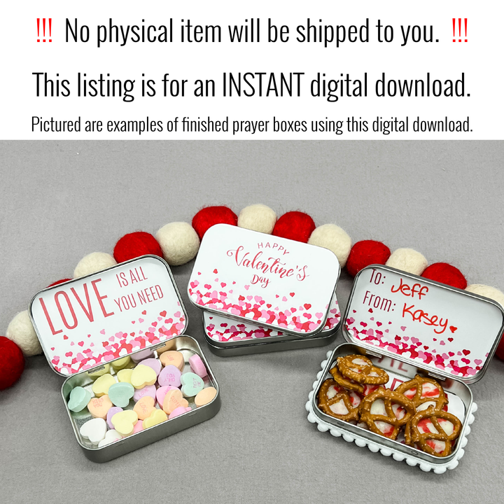 DIY Valentine Gifts for Classmates - Heart Confetti Craft Kit - Instant Digital Download