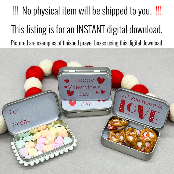 DIY Saint Valentine Treats for School - Printable Altoid Tin Craft Kit