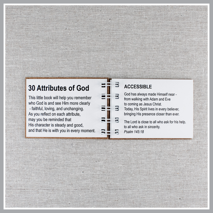Attributes of God Book | 30 Biblical Characteristics of God with Bible Verses | Christian Bible Study Gift