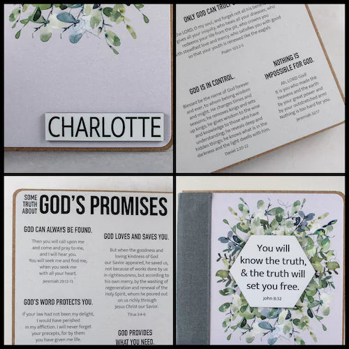 Christian Sympathy Gifts - Bible Verse Book - Personalized Keepsake Gift - inAWE Handmade Gifts, Personalized Gifts, Spiritual Gifts 