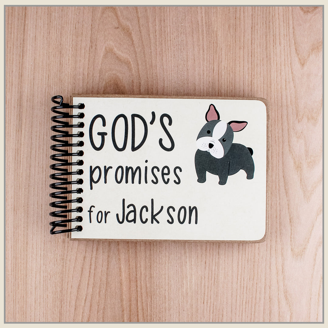 4x6 Bow Wow God’s Promises book for Christian baby gifts.