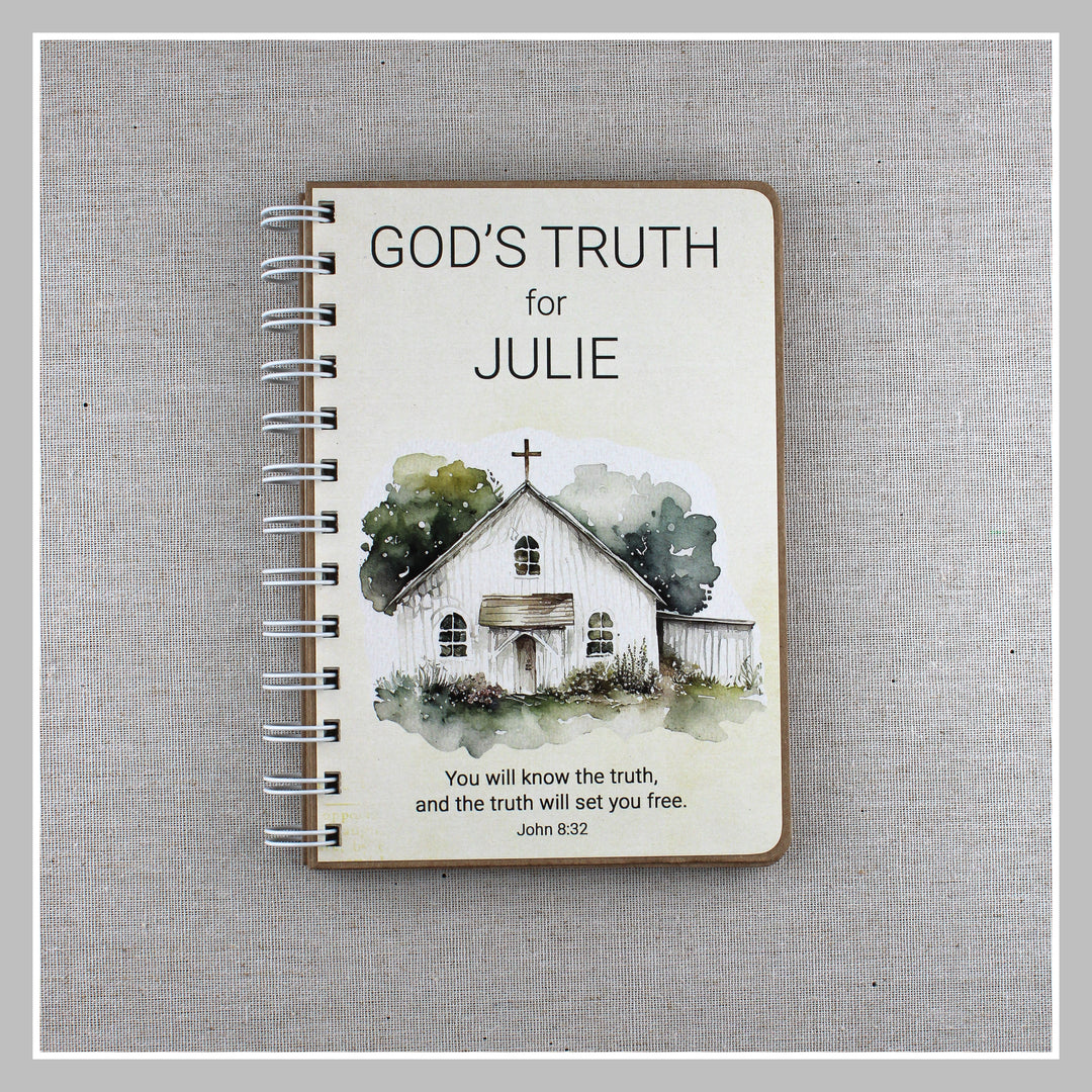 Adult Baptism Gifts - Personalized Spiral Bible Verse Books - inAWE Handmade Gifts, Personalized Gifts, Spiritual Gifts 