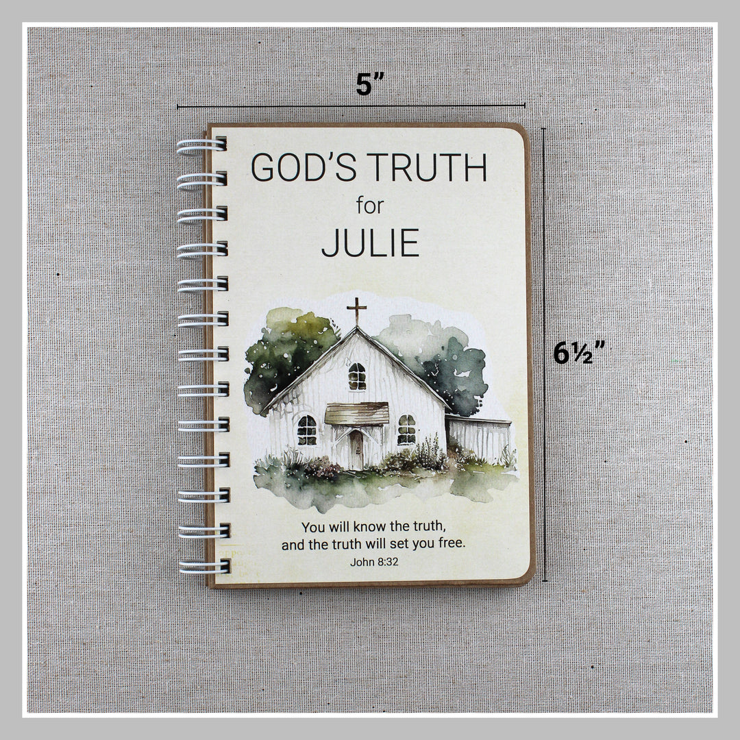 Adult Baptism Gifts - Personalized Spiral Bible Verse Books - inAWE Handmade Gifts, Personalized Gifts, Spiritual Gifts 