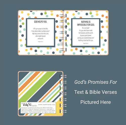 Bible Verse Book with Printed Title - Bright Stripe - inAWE Handmade Gifts, Personalized Gifts, Spiritual Gifts 