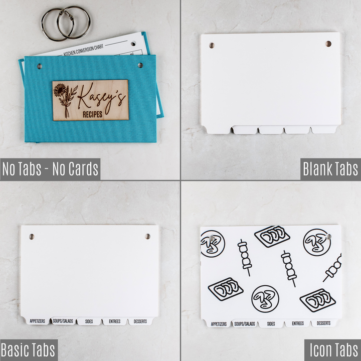 Recipe Organizer Binder | Personalized Recipe Book with Alpha Tabs