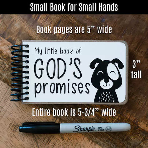 God's Promises Black and White Board Book - Baptism Gift for Godson - inAWE Handmade Gifts, Personalized Gifts, Spiritual Gifts 