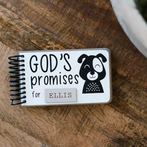 God's Promises Black and White Board Book - Baptism Gift for Godson - inAWE Handmade Gifts, Personalized Gifts, Spiritual Gifts 
