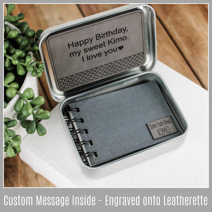 Adult Baptism Gift – Personalized Christian Affirmation Book with Scripture & Basketweave Keepsake Tin - inAWE Handmade Gifts, Personalized Gifts, Spiritual Gifts 